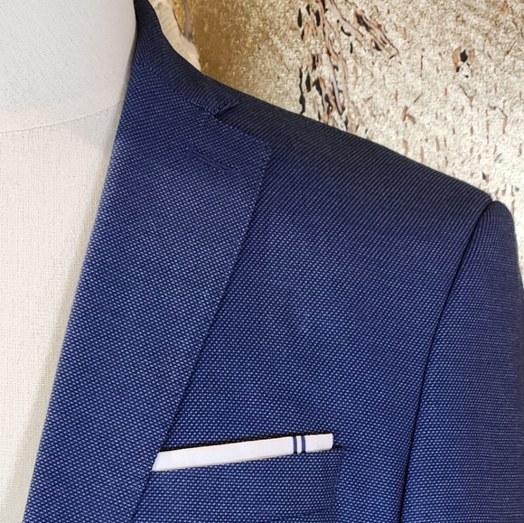 Zara Elegant Blue Men's Blazer Size 42 - Picture 2 of 11